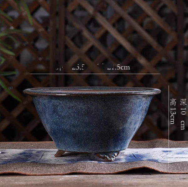 10" Yixing Zisha Clay Bonsai Pot – Floral Cloud Feet – source gallery photo 4; verify variant before publishing