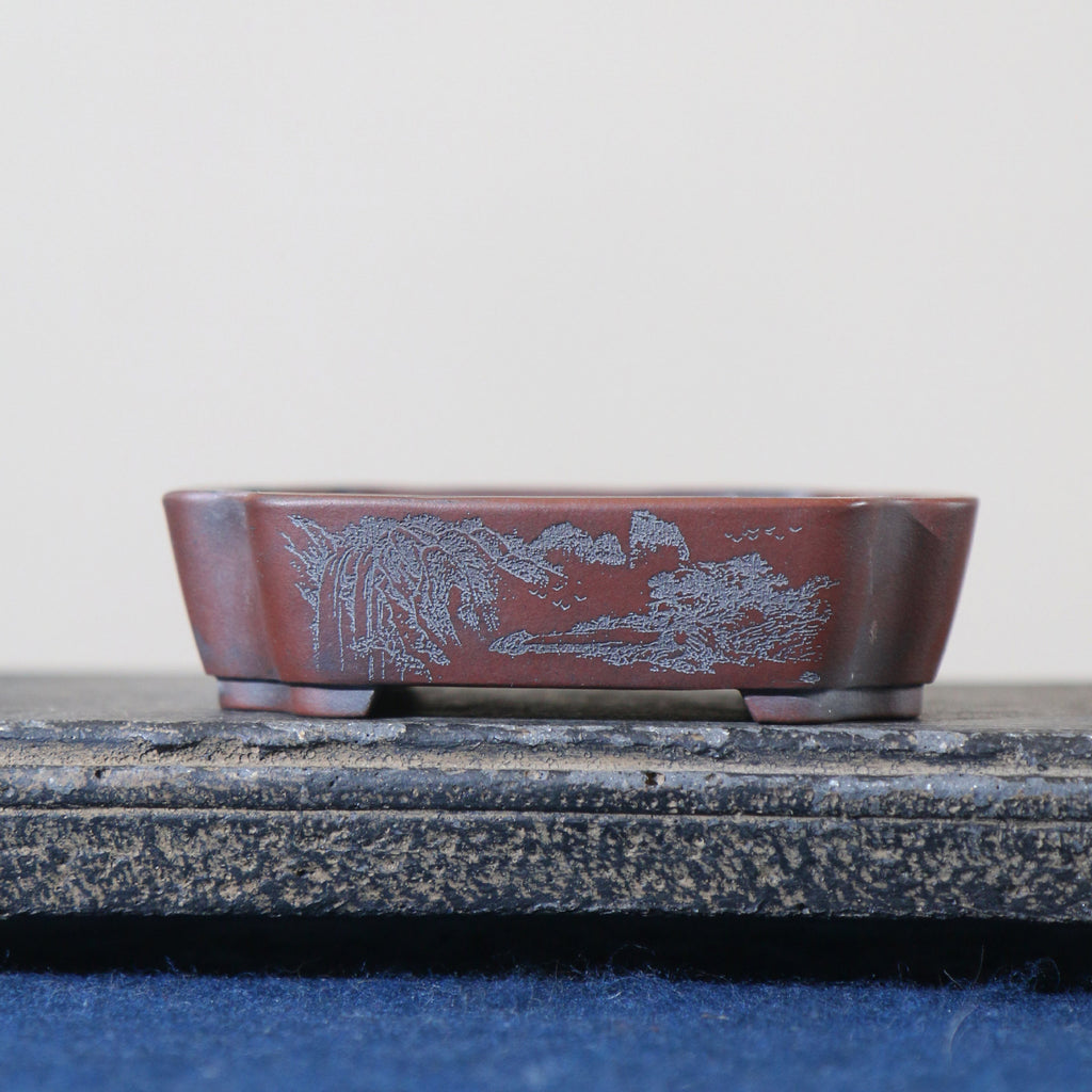 4.5" Rectangular Yixing Zisha Pot – Birds & Flowers – source gallery photo 1; verify variant before publishing