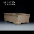 Small rectangular Zisha pot with outer and inner dimensions