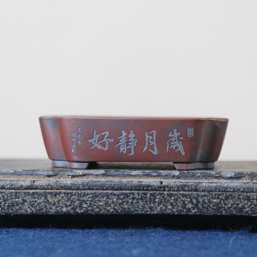 4.5" Rectangular Yixing Zisha Pot – Birds & Flowers – source gallery photo 2; verify variant before publishing