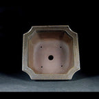 Square Zisha pot interior with central drainage and wiring holes