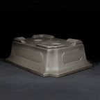 Paneled rectangular Zisha pot underside