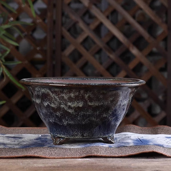 10" Yixing Zisha Clay Bonsai Pot – Floral Cloud Feet – source gallery photo 1; verify variant before publishing