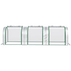 Tunnel greenhouse side view with access doors