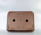 Base drainage and wiring openings of rectangular Yixing pot