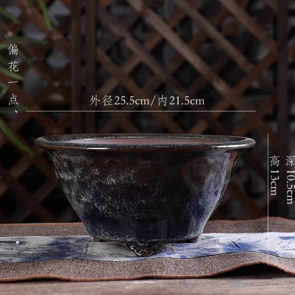 10" Yixing Zisha Clay Bonsai Pot – Floral Cloud Feet – source gallery photo 5; verify variant before publishing