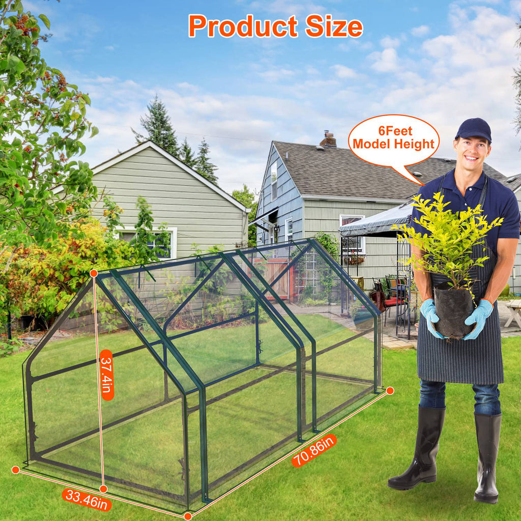 180 by 85 by 95 cm mini greenhouse size diagram
