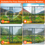 Supplier weather-use illustration for clear-cover mini greenhouse