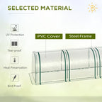 Tunnel greenhouse PVC cover and steel frame material guide