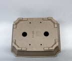 Rectangular Yixing pot underside showing drainage holes