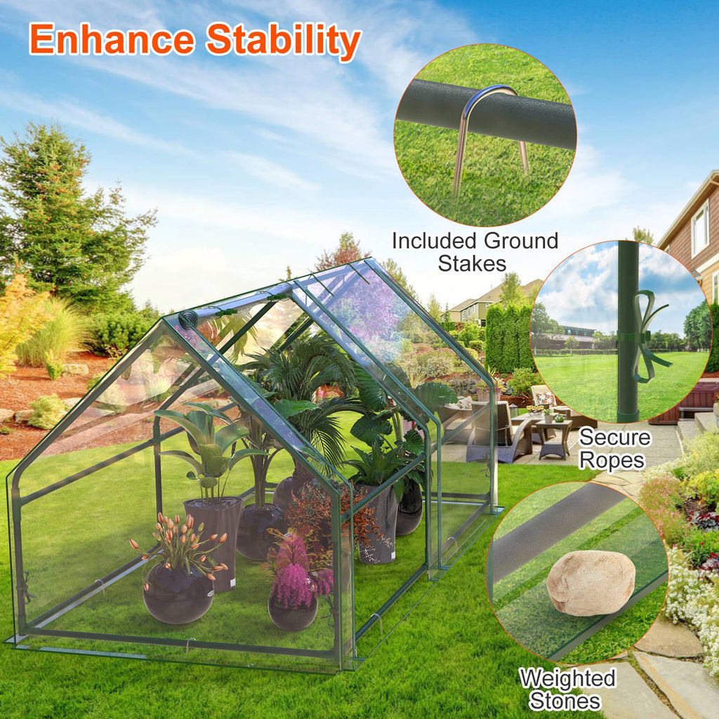 Supplier illustration of greenhouse anchoring methods