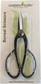 Long Garden Guru bonsai scissors in retail packaging