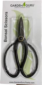 Garden Guru bonsai scissors in clear retail packaging