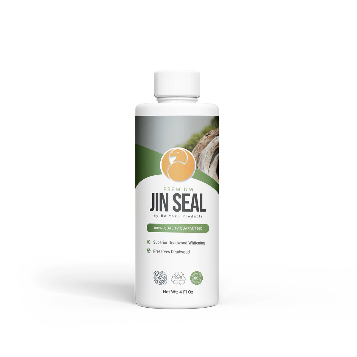 White Ho Yoku Jin Seal bottle with green label and white screw cap