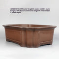 Paneled mokko Zisha pot with photo-listed approximate dimensions