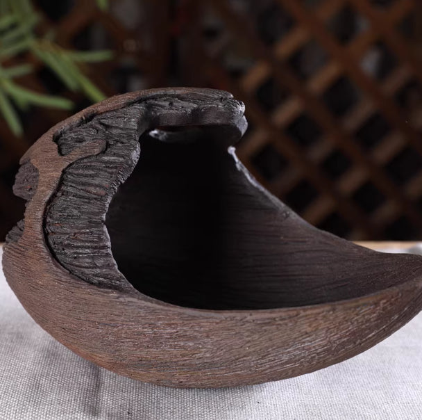 Irregular Yixing Zisha Clay Bonsai Pot – Solid Base – source gallery photo 3; verify variant before publishing