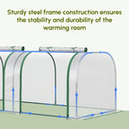 Tunnel greenhouse steel frame and connecting rails