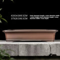 Rectangular Yixing pot with usable and exterior dimensions