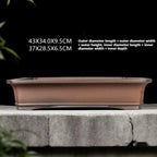 Rectangular Yixing pot with usable and exterior dimensions