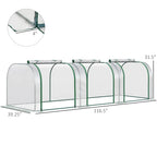 Three-door tunnel greenhouse overall dimension diagram