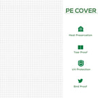 White reinforced polyethylene cover material detail