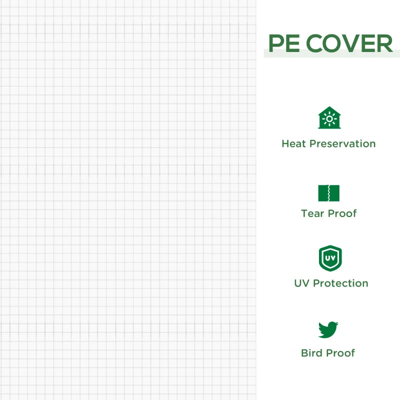 White reinforced polyethylene cover material detail