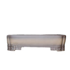 Large taupe rectangular bonsai pot on white background
