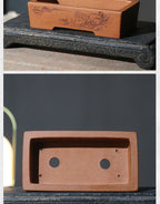 Collage showing the decorated pot and its interior