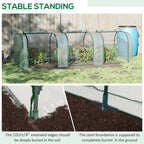 Tunnel greenhouse extended cover edge anchoring guide