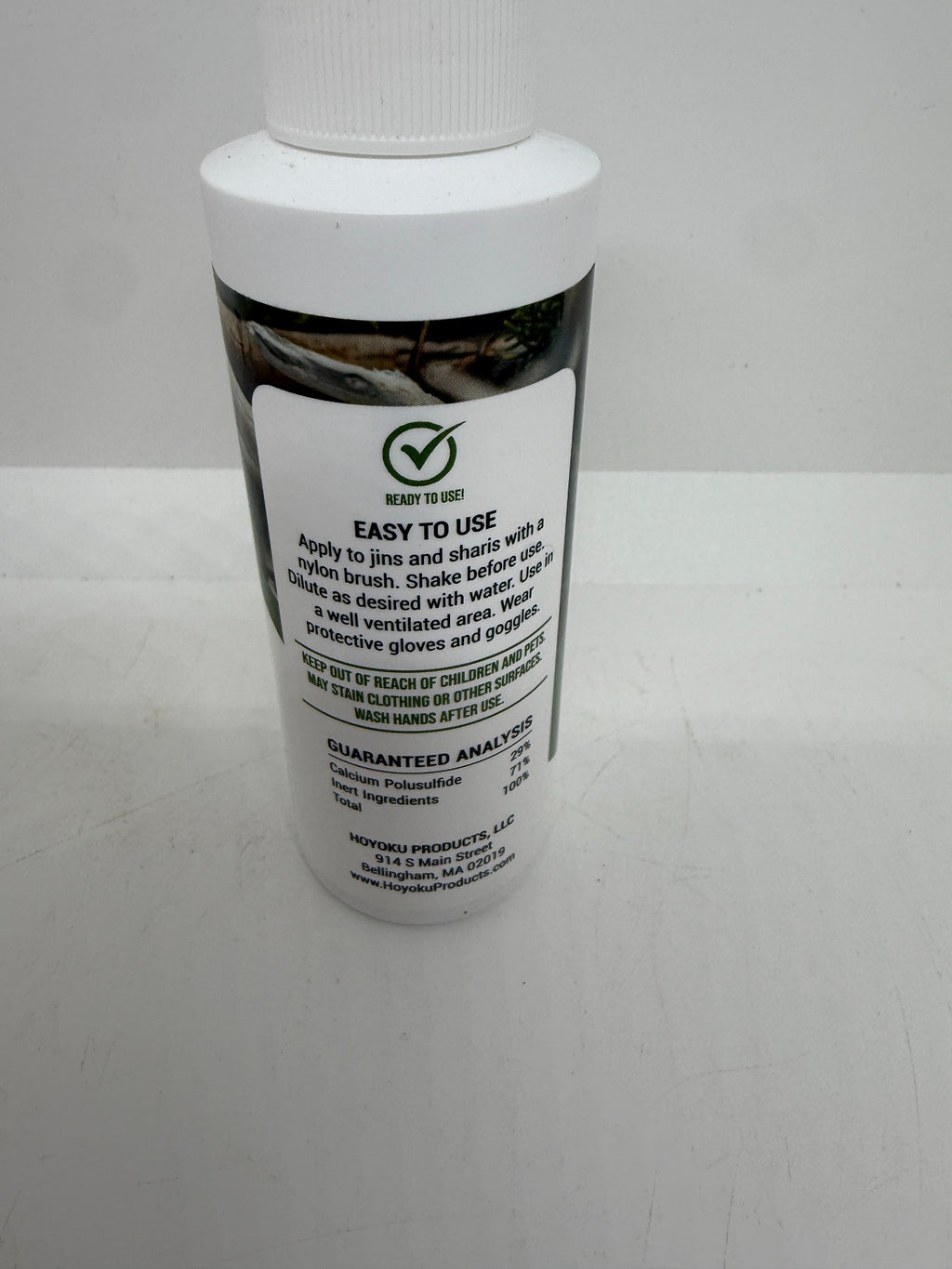 Ho Yoku Jin Seal bottle label with application directions and precautions
